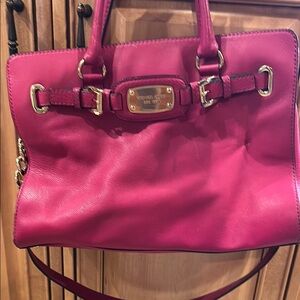 Michael Kors Pink Leather Tote Bag